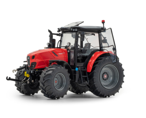 Een rode Same Virtus 135 RVshift miniatuur tractor in schaal 1:32 van het merk Weise Toys